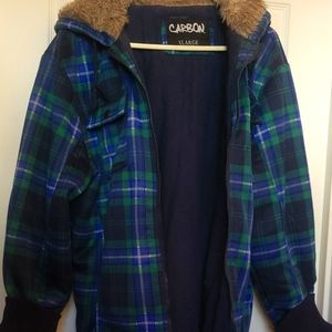 Plaid hooded jacket